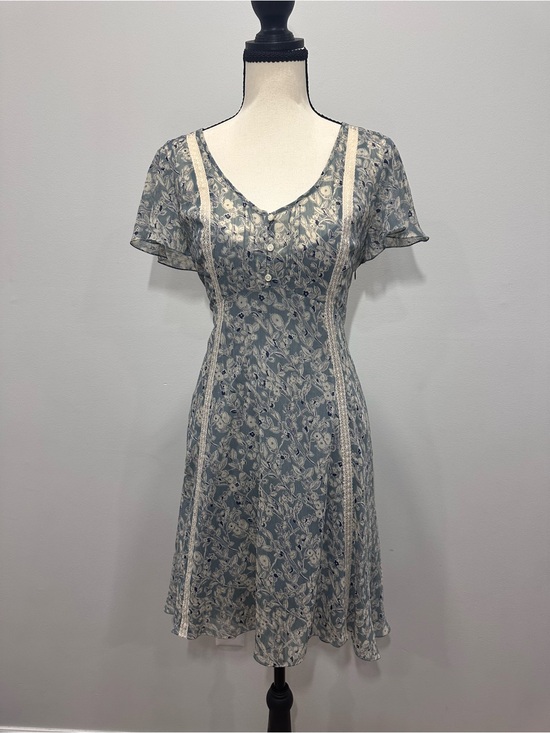 Denim & Supply Ralph Lauren Dresses & Skirts - RALPH LAUREN DENIM & SUPPLY Floral Lace Blue Bias Cut Cottagecore Dress Size 8